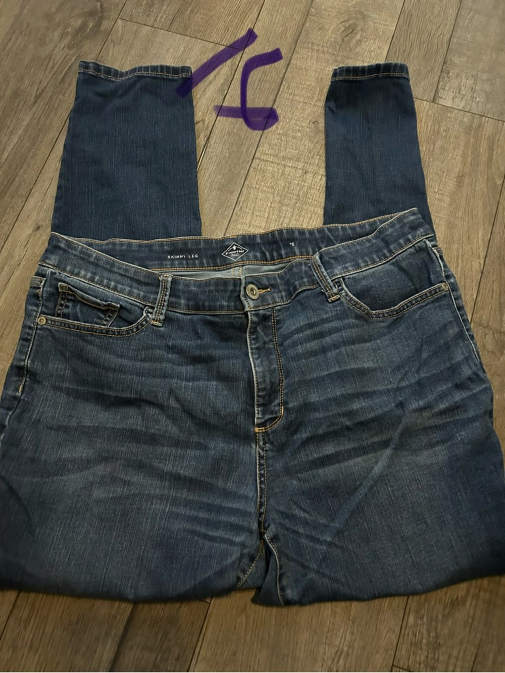 St. John's Bay Dark Blue Boyfriend Jeans